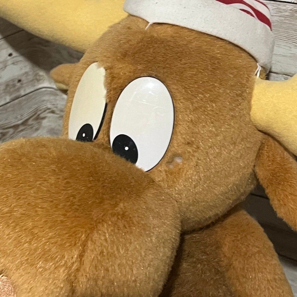 Vintage Macy's Christmas Bullwinkle Large Plush Stuffed Animal Moose 24" Toy 90' - Picture 5 of 5